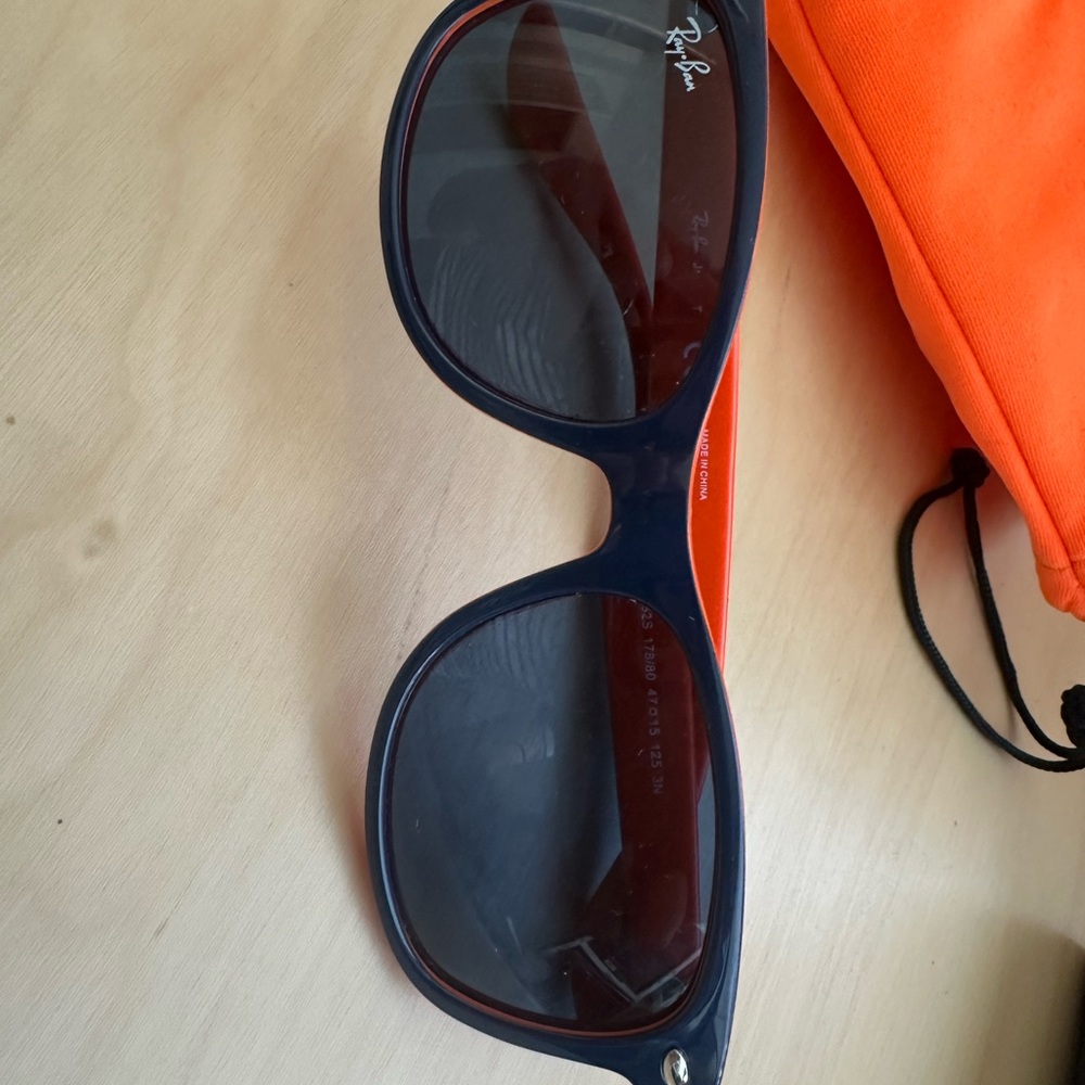 Ray-Ban Navy and Tangerine Sunglasses